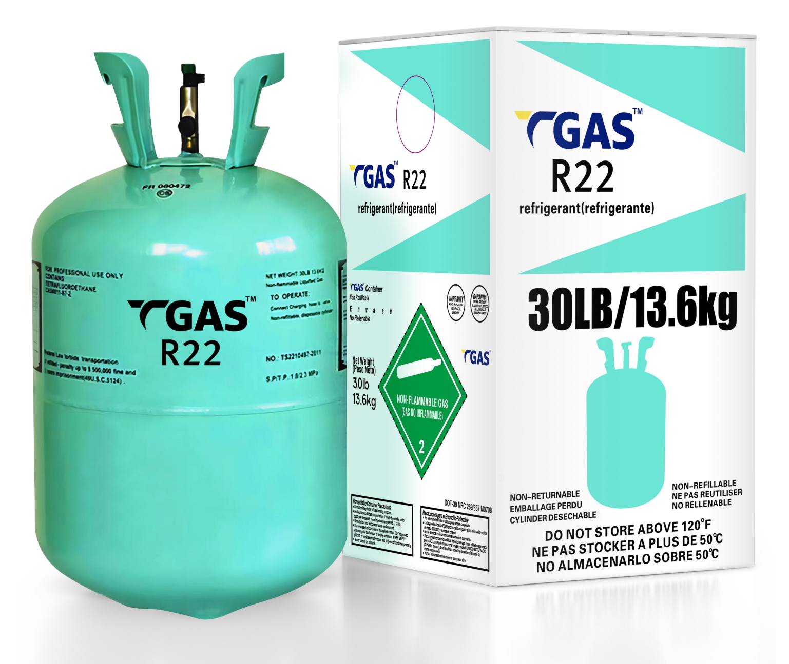 Certified Reclaimed R22 Refrigerant Cylinder