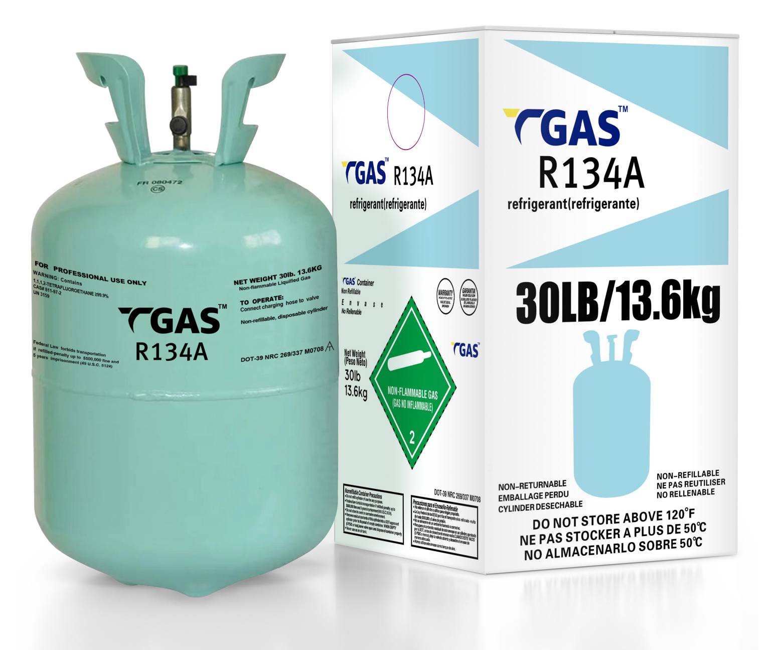 Premium R134A Refrigerant Gas Cylinder