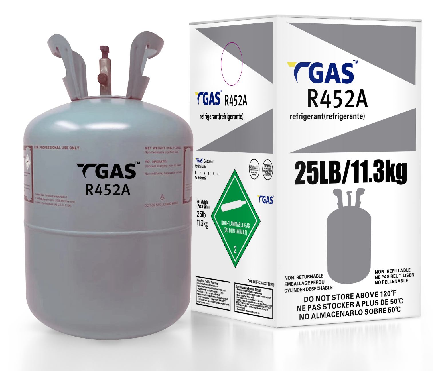 Low GWP R452A Refrigerant Cylinder